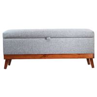 Banqueta con Baúl Incy Gris Omega 120x40x50 cm Máxima Design