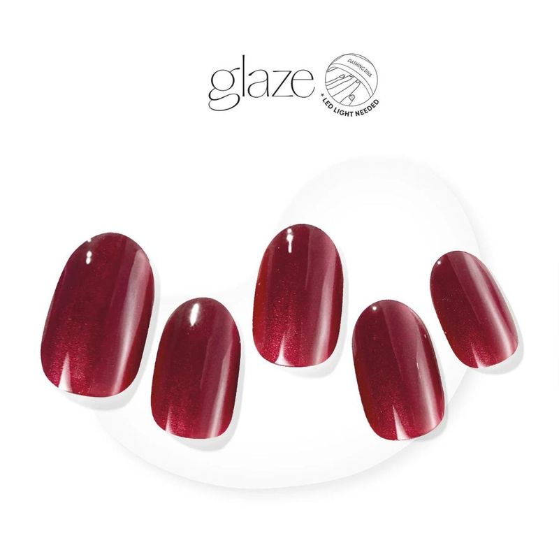 DASHING DIVA - UÑAS ADHESIVAS GLAZE COLOR -RED DAHLIA