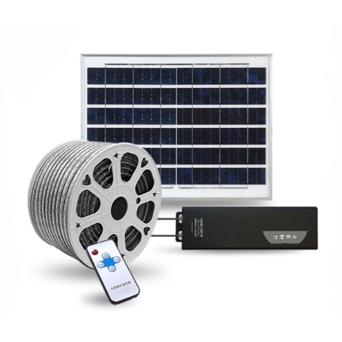 GENERICO - Lámpara Solar Luces Tira Led Al Aire 10 Mts 200 Led Navidad