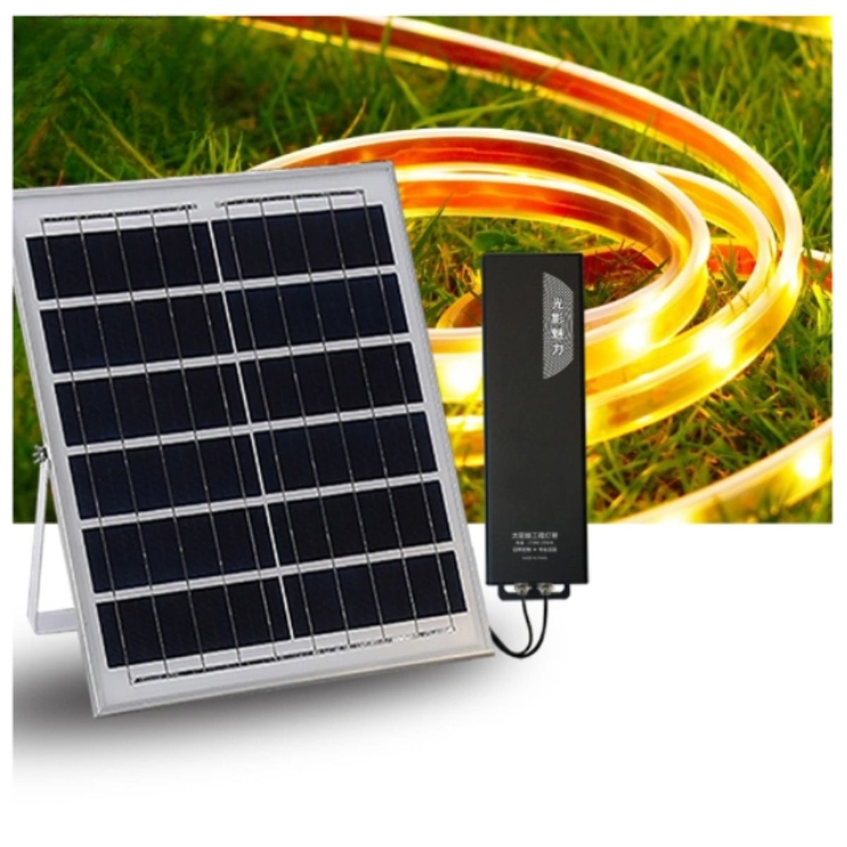 GENERICO - Lámpara Solar Luces Tira Led Al Aire 10 Mts 200 Led Navidad
