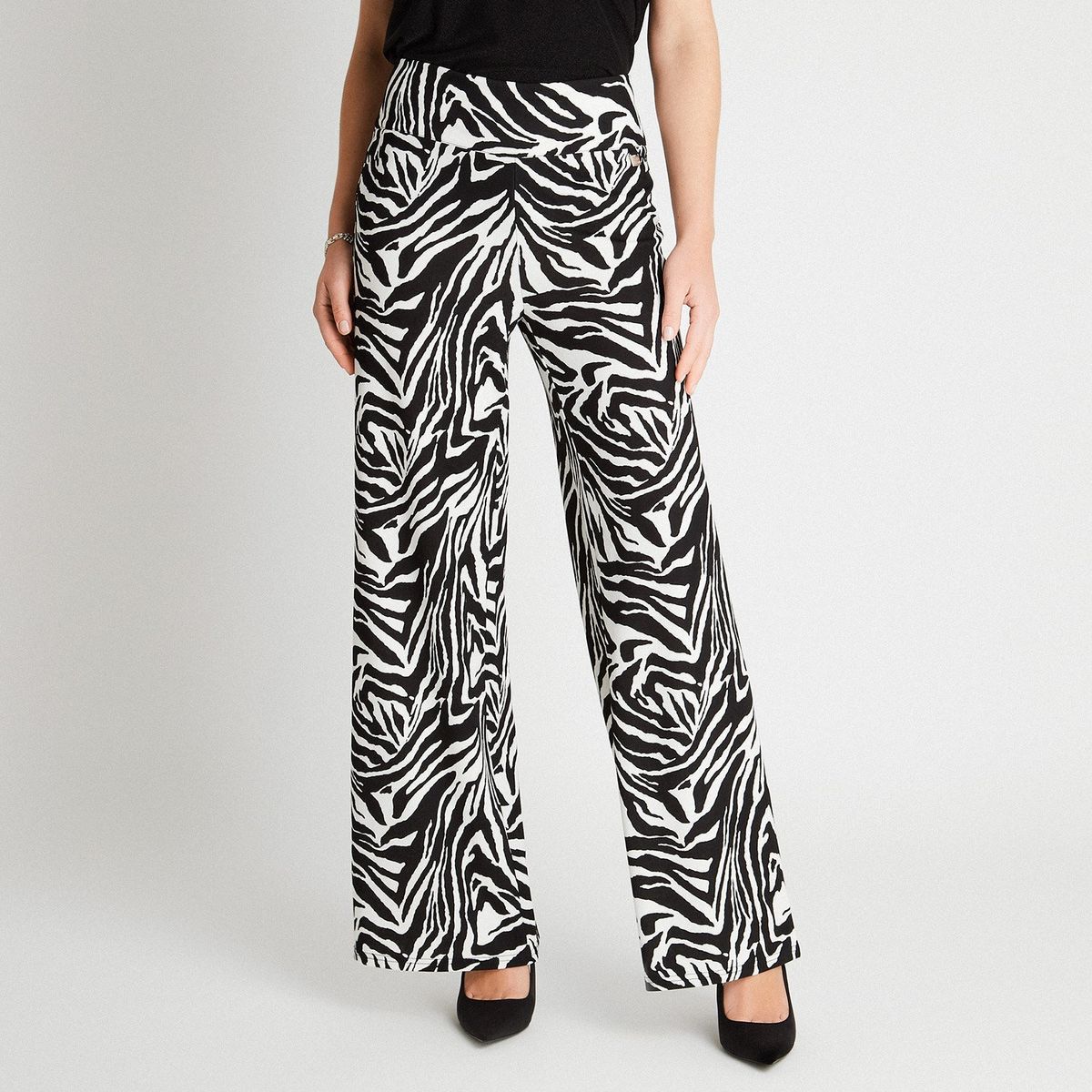 LORENZO DI PONTTI - Pantalon Palazzo Con Pretina Ancha Mujer Lorenzo Di Pontti