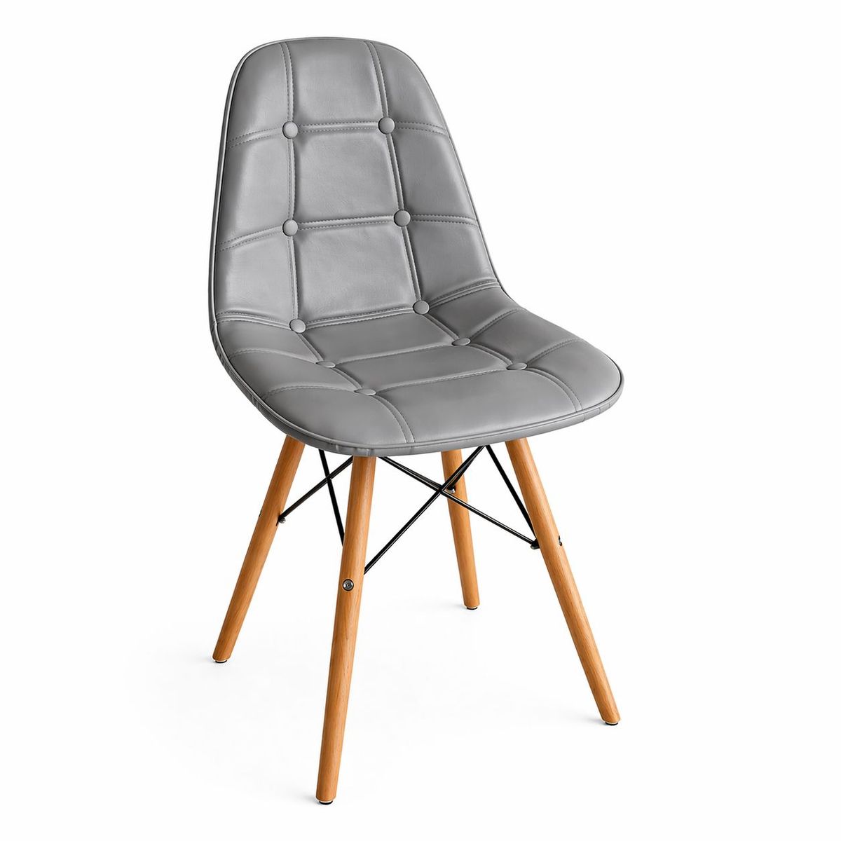 GENERICO - Silla Buckle Eco-cuero GRIS