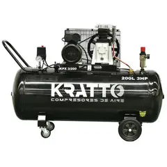 KRATTO - Compresor de Aire 3HP 200Litros 220V