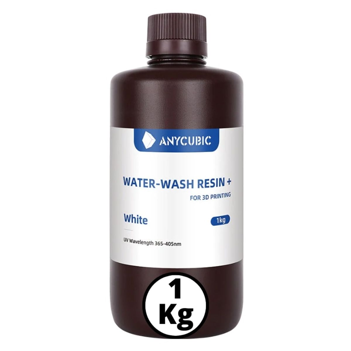 ANYCUBIC - Resina 3D Lavable al Agua Blanca para Impresoras 3D 1000g Anycubic