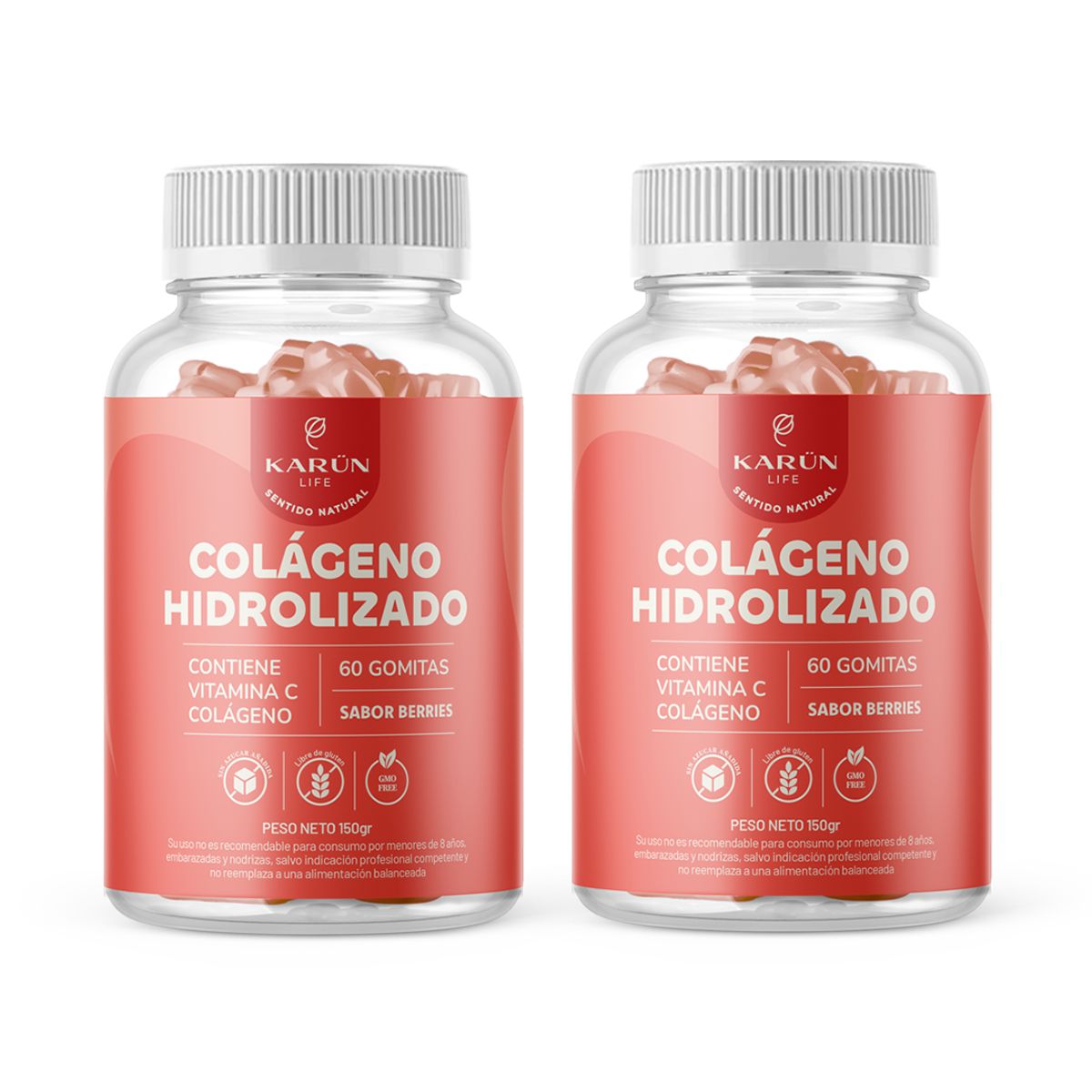 KARUNLIFE - Pack x2 Gomitas Colágeno + vitamina C 120 Un Karun Life