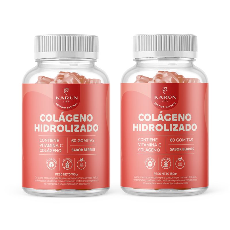KARUNLIFE - Gomitas Colágeno Hidrolizado + Vitamina C 120 Unidades.