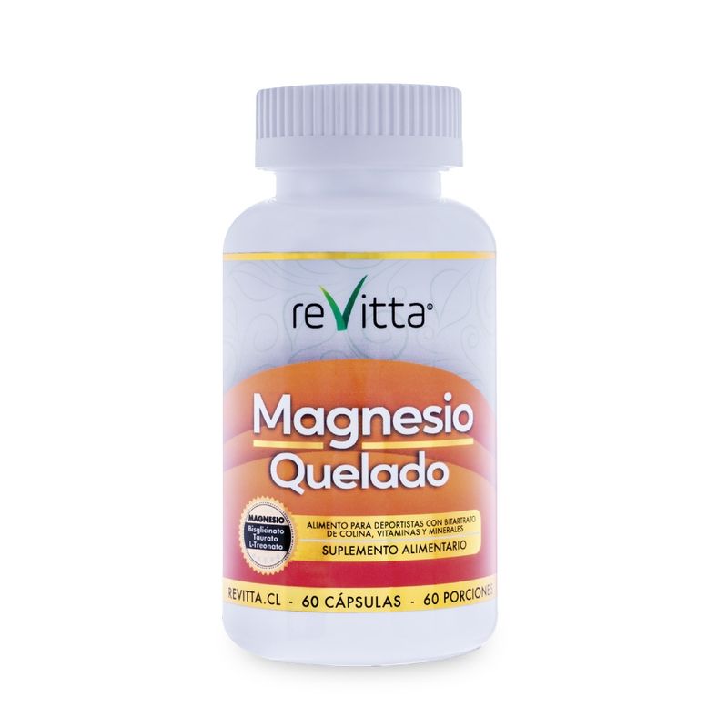 REVITTA WELLNESS - Magnesio Quelado 60 cápsulas.