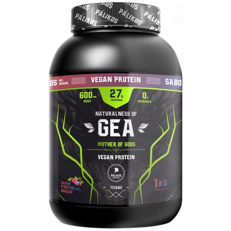 PALIKOS FITNESS - Proteína Vegetal 1kg  Sabor Frutos del bosque Gea Palikos.