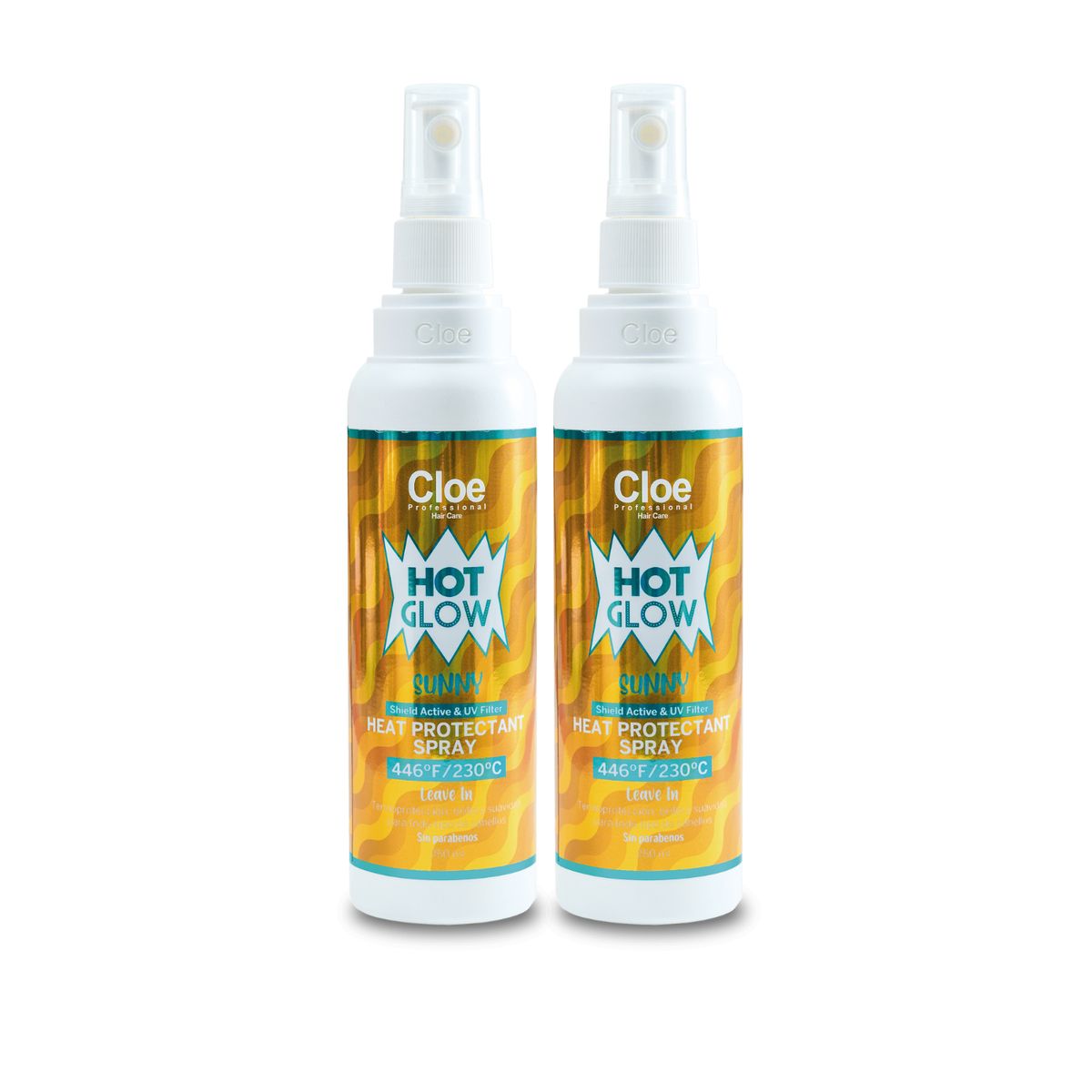 CLOE - Set x2 Spray Cloe Professional Hot Glow Sunny Termo Protección 250ml