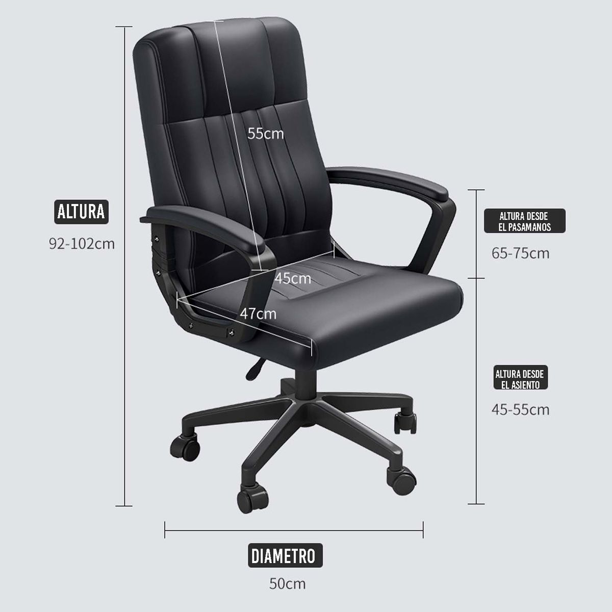 CRUSEC - Silla 360 De Oficina U Hogar Ejecutivo Giratoria