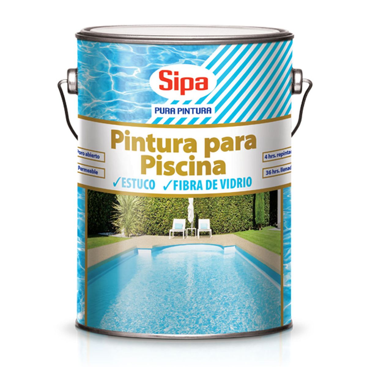 SIPA - SIPALAC PINTURA PISCINA GRIS HUMO GALON MOD: 42604901