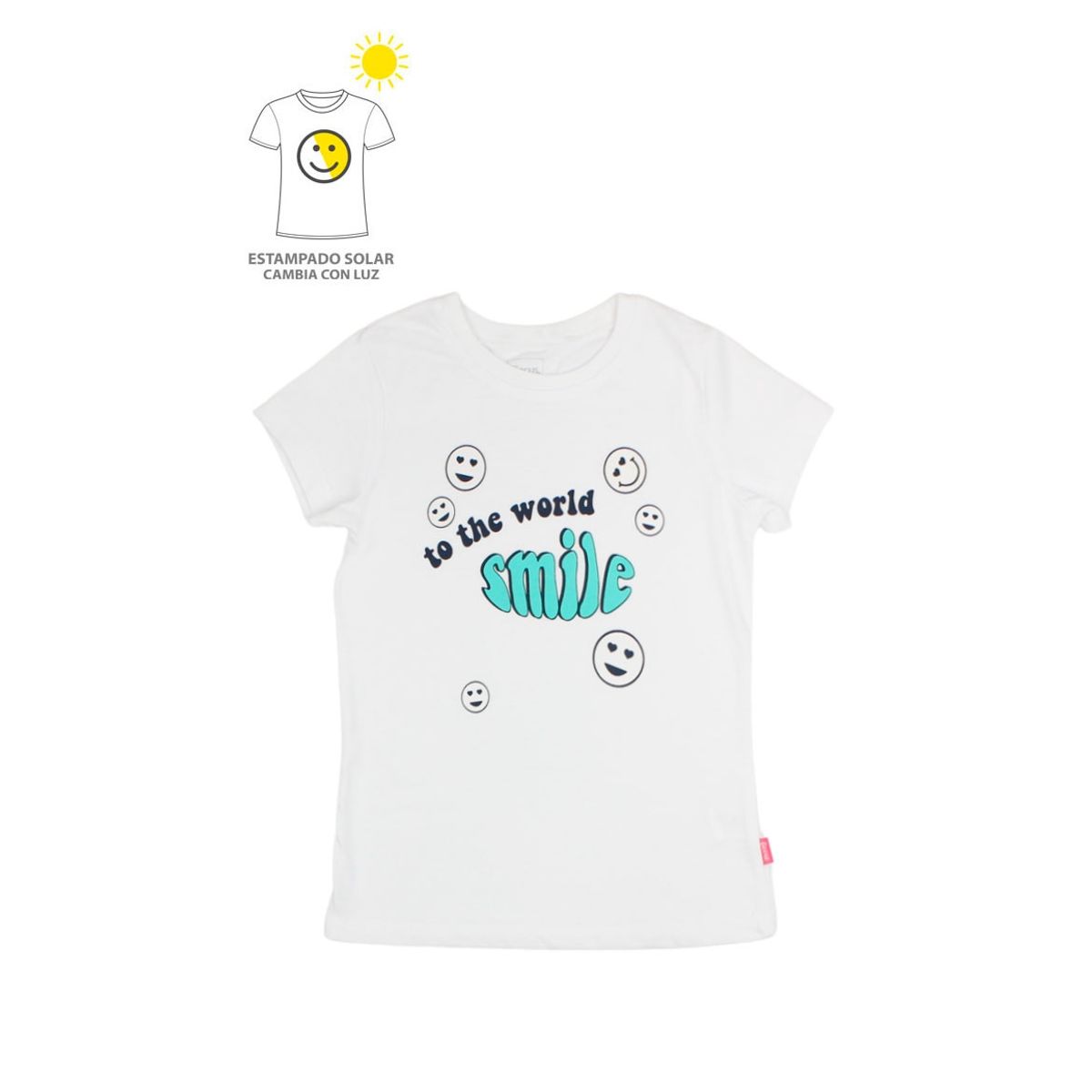 FICCUS - Polera Kids Niña Solar Blanco