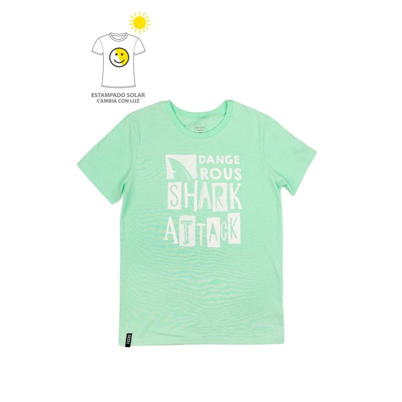 FICCUS - Polera Junior Niño Solar Verde Lima