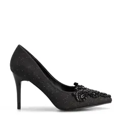 WEIDE - Zapato Taco Alto Negro Fiesta GHE13