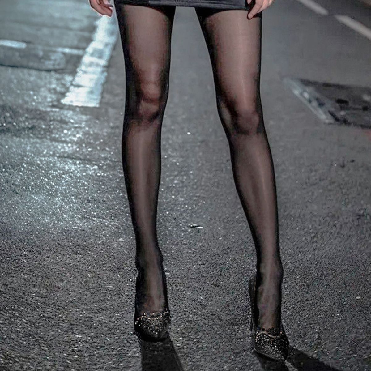 WEIDE - Zapato Taco Alto Negro Fiesta GHE13 Weide