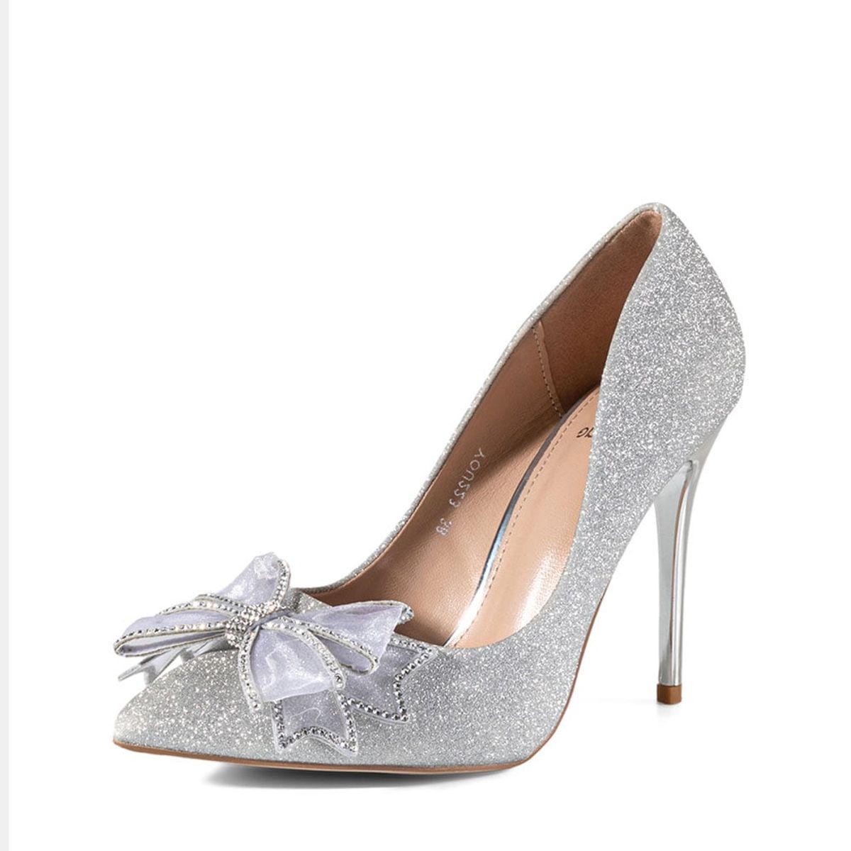 WEIDE - Zapato Taco Alto Plateado Fiesta YOU223 Weide