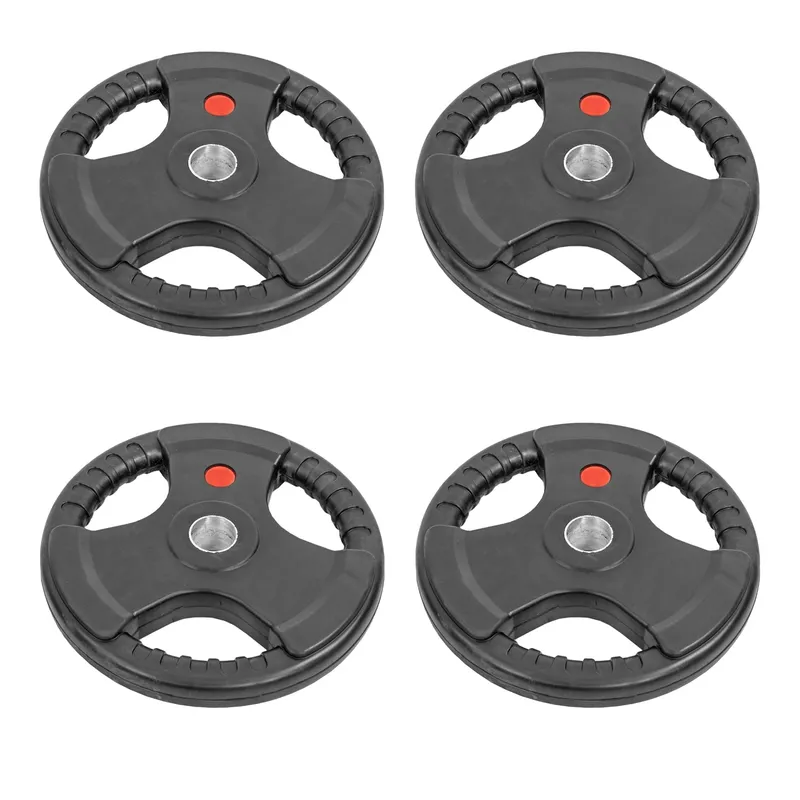 LUMAX - Pack X4 Unidades Disco Olimpico 5 Kg con asas