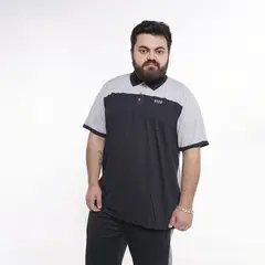 GANGSTER - Plus Polera Cuello Academy Gris