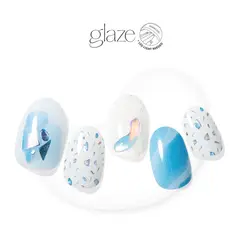 DASHING DIVA - UÑAS GLAZE ART -SANTORINI BLUES