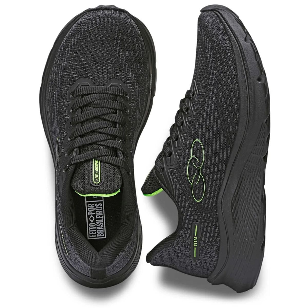 OLYMPIKUS - Zapatilla Infantil Delta Negro/Verde Olympikus