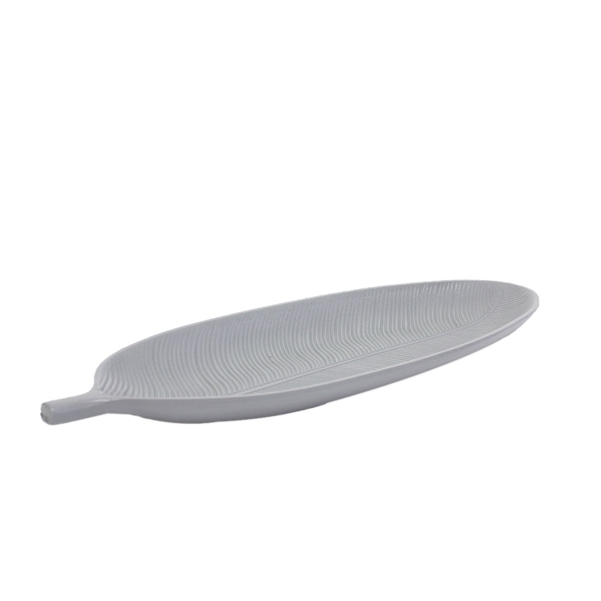 NEWTREE - Adorno Hoja Decorativa Gris