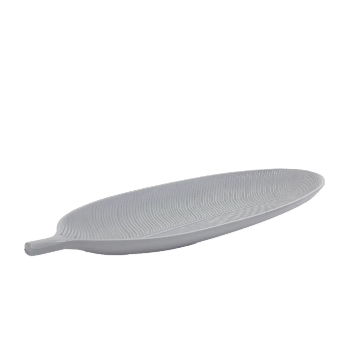 NEWTREE - Adorno Hoja Decorativa Gris