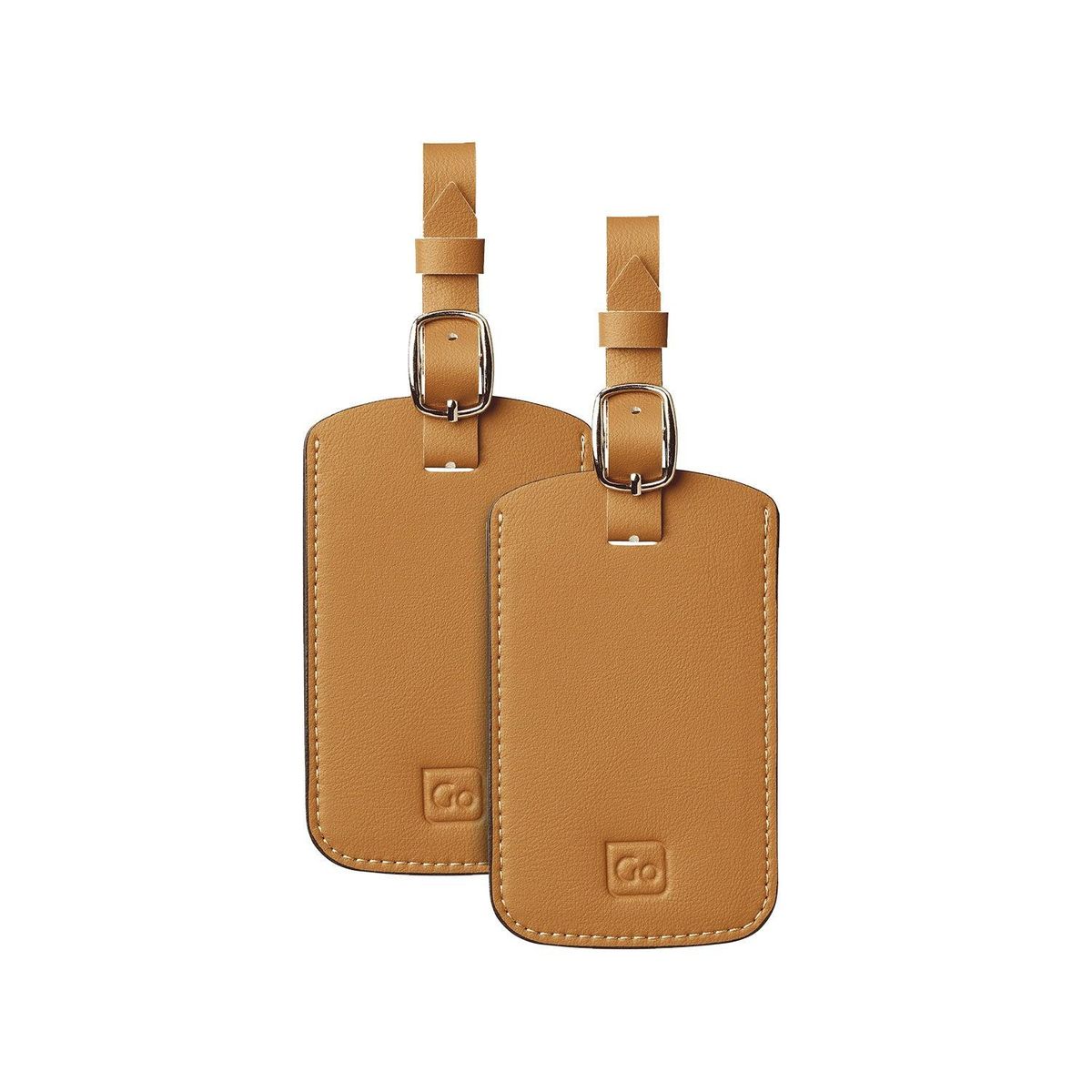 GO TRAVEL - PAR DE IDENTIFICADORES DE EQUIPAJE ECOCUERO DELUXE