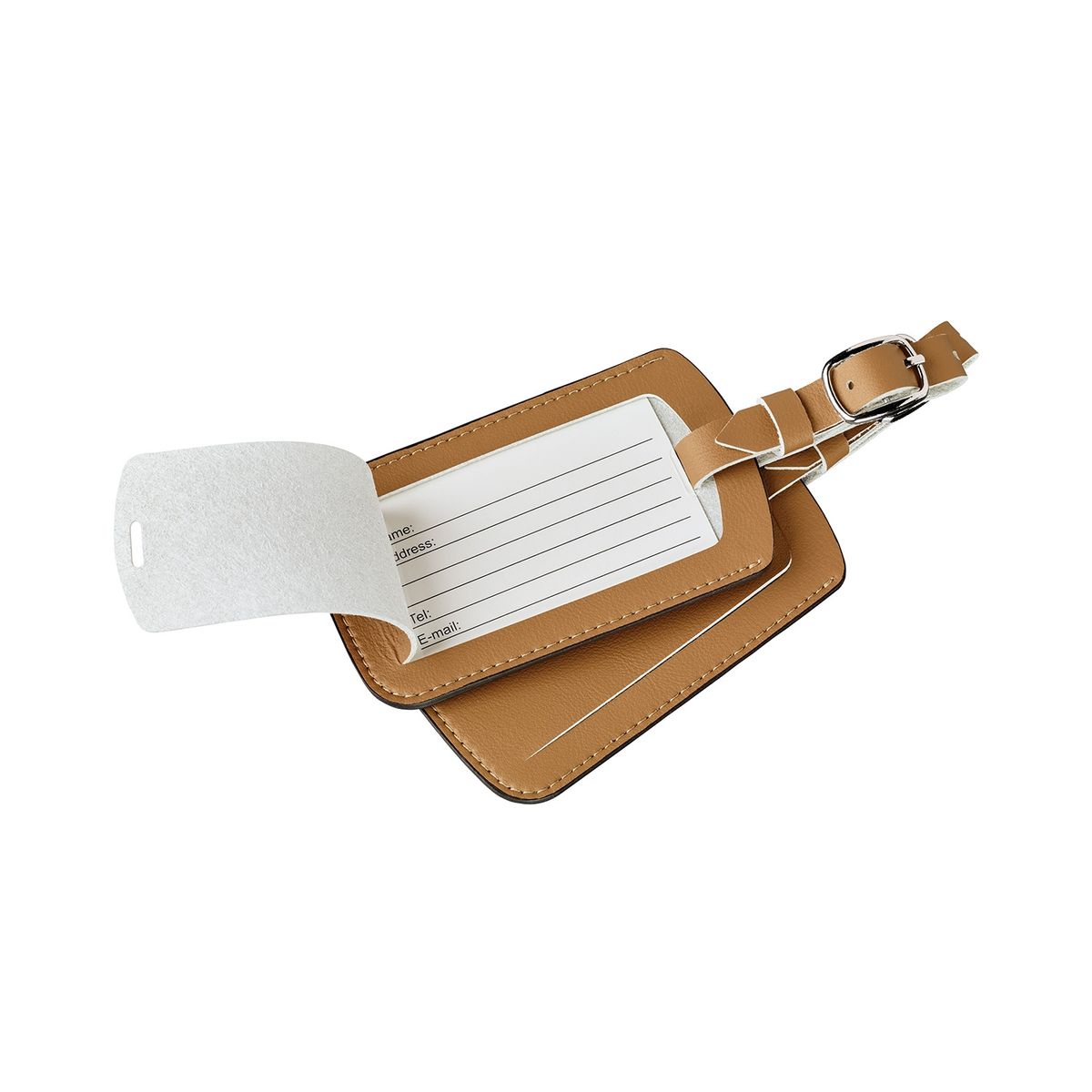 GO TRAVEL - PAR DE IDENTIFICADORES DE EQUIPAJE ECOCUERO DELUXE