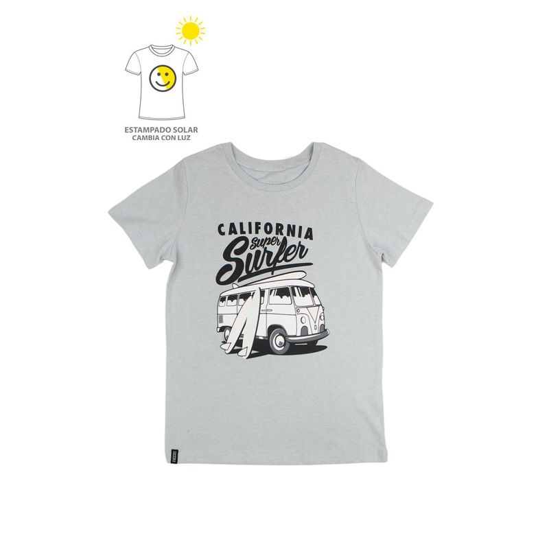 FICCUS - Polera Kids Niño Solar Gris
