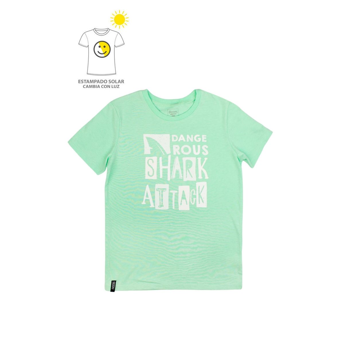 FICCUS - Polera Kids Niño Solar Verde Lima