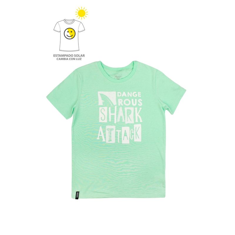 FICCUS - Polera Kids Niño Solar Verde Lima