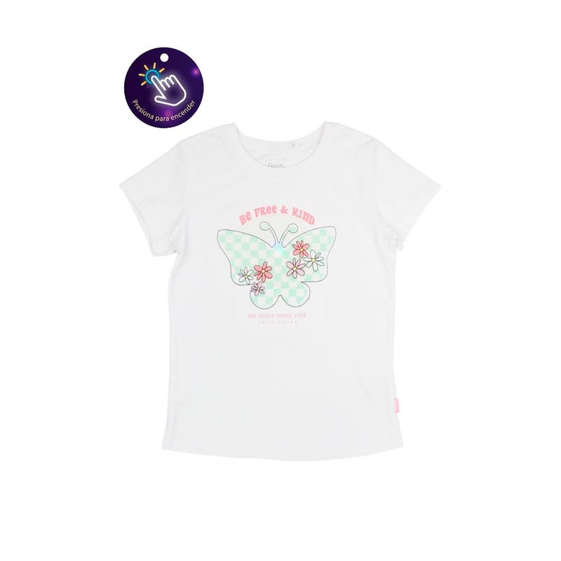 FICCUS - Polera Kids Niña Powerlight Blanco