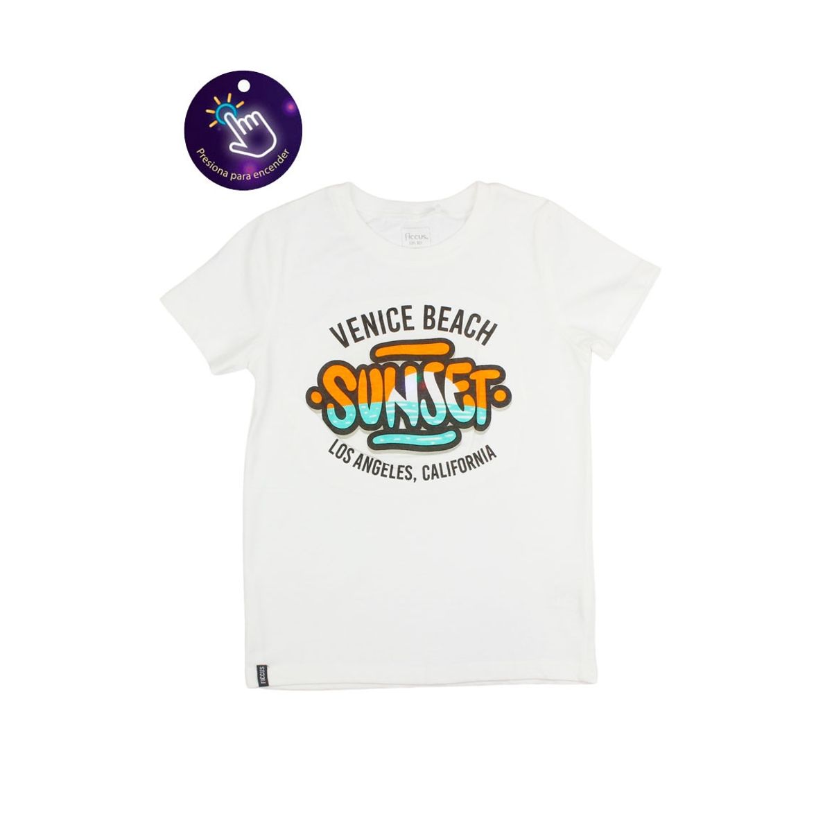 FICCUS - Polera Kids Niño Powerlight Blanco