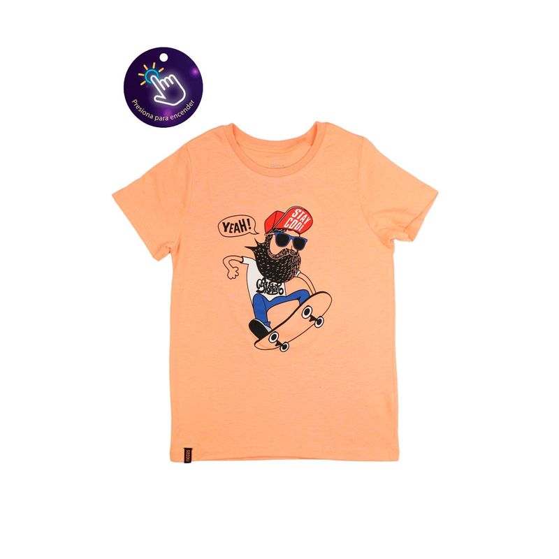 FICCUS - Polera Kids Niño Powerlight Naranjo