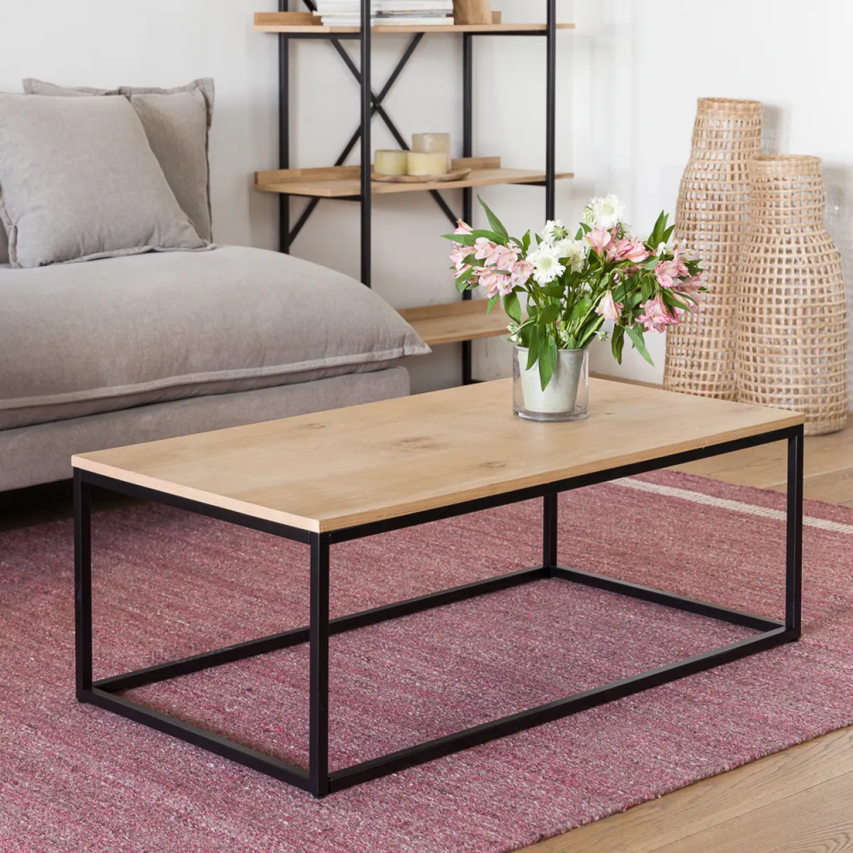 AMOBLE - Mesa Centro Tunez Natural Ch Amoblé