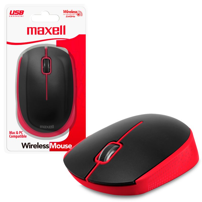MAXELL - Mouse Inalambrico Maxell MOWL-100 Banda 24GHz Sensor 1200dpi