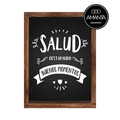 GENERICO - Cuadro guarda corchos Deco Destapando buenos momentos