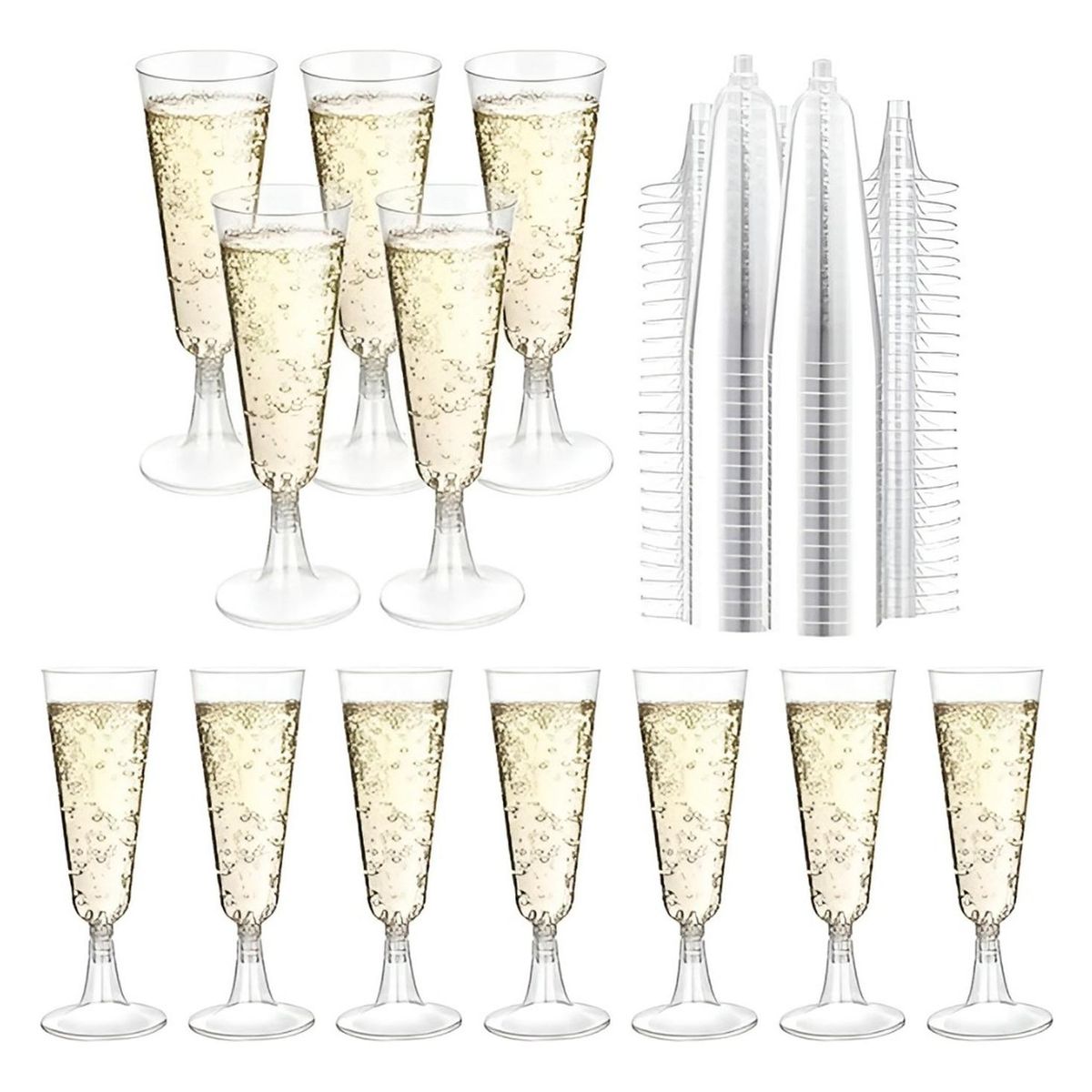30 Copas De Champagne Copa Acrilico Copas Champaña copas acrílica  champagne 5oz/162ml PASTELERIUSCL, marca PASTELERIUSCL - Foto Principal