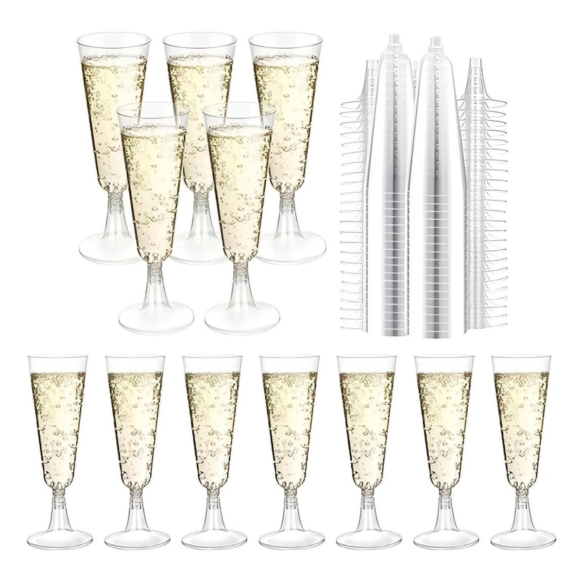 30 Copas De Champagne Copa Acrilico Copas Champaña copas acrílica  champagne 5oz/162ml PASTELERIUSCL, marca PASTELERIUSCL - Foto Principal