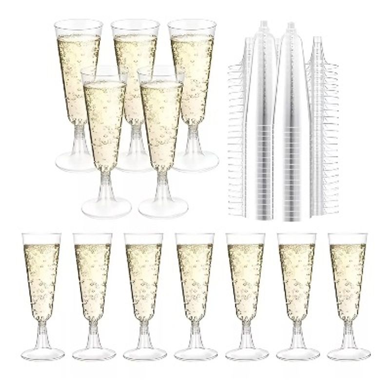 GENERICO - 30 Copas De Champagne Copa Acrilico Copas Champaña 5oz/162ml