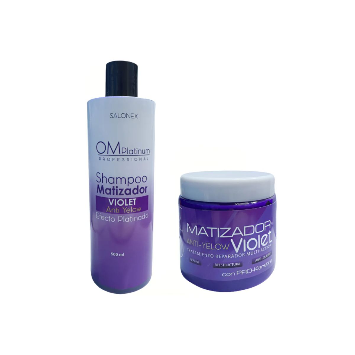 GENERICO - Pack Shampoo Violeta 450ML Y Crema Matizador Violeta Salonex 500ml