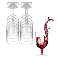 GENERICO - 20 Copas De Vino Copa Acrilico Copa Plastico Copas 6oz/177ml