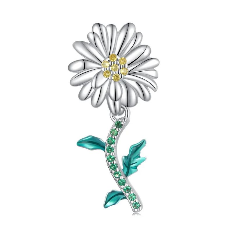 TODOJOYAS - Charm Dije Plata 925 Margarita Daisy Flower