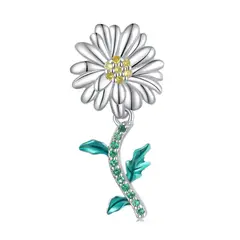 TODOJOYAS - Charm Dije Plata 925 Margarita Daisy Flower