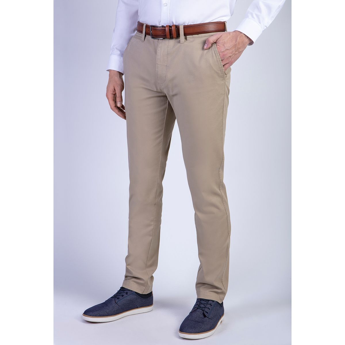 FEROUCH - Pantalon Twill Slim /31 Beige Ferouch
