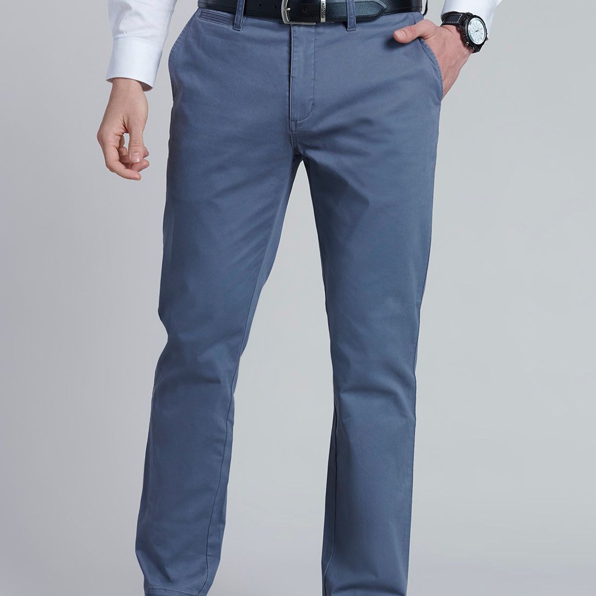 FEROUCH - Pantalon Twill Regular L/31 Gris Ferouch