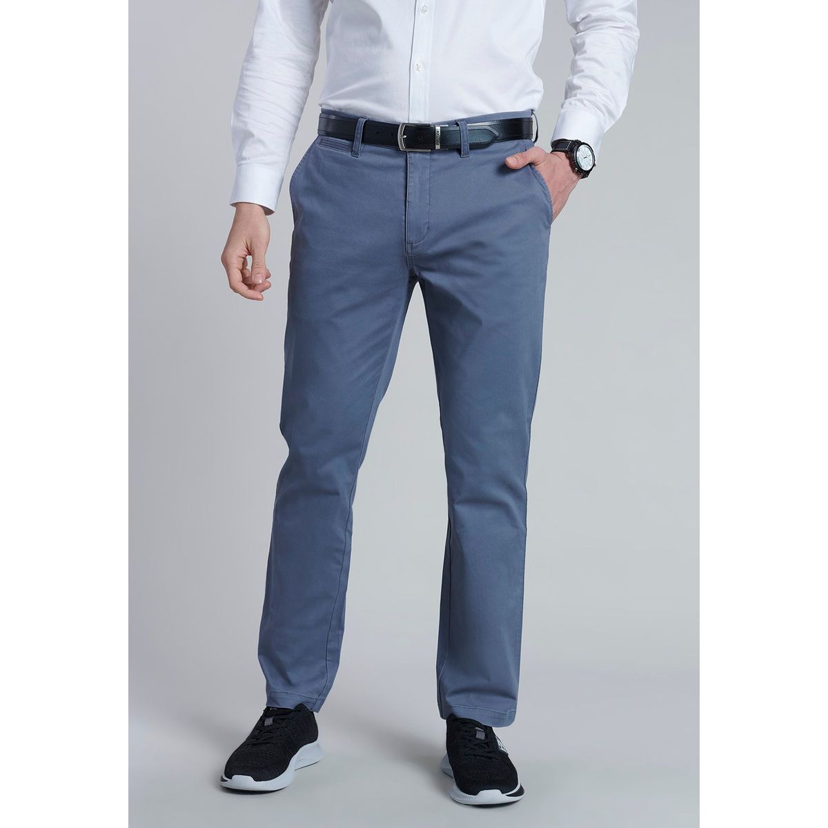 FEROUCH - Pantalon Twill Regular L/31 Gris Ferouch