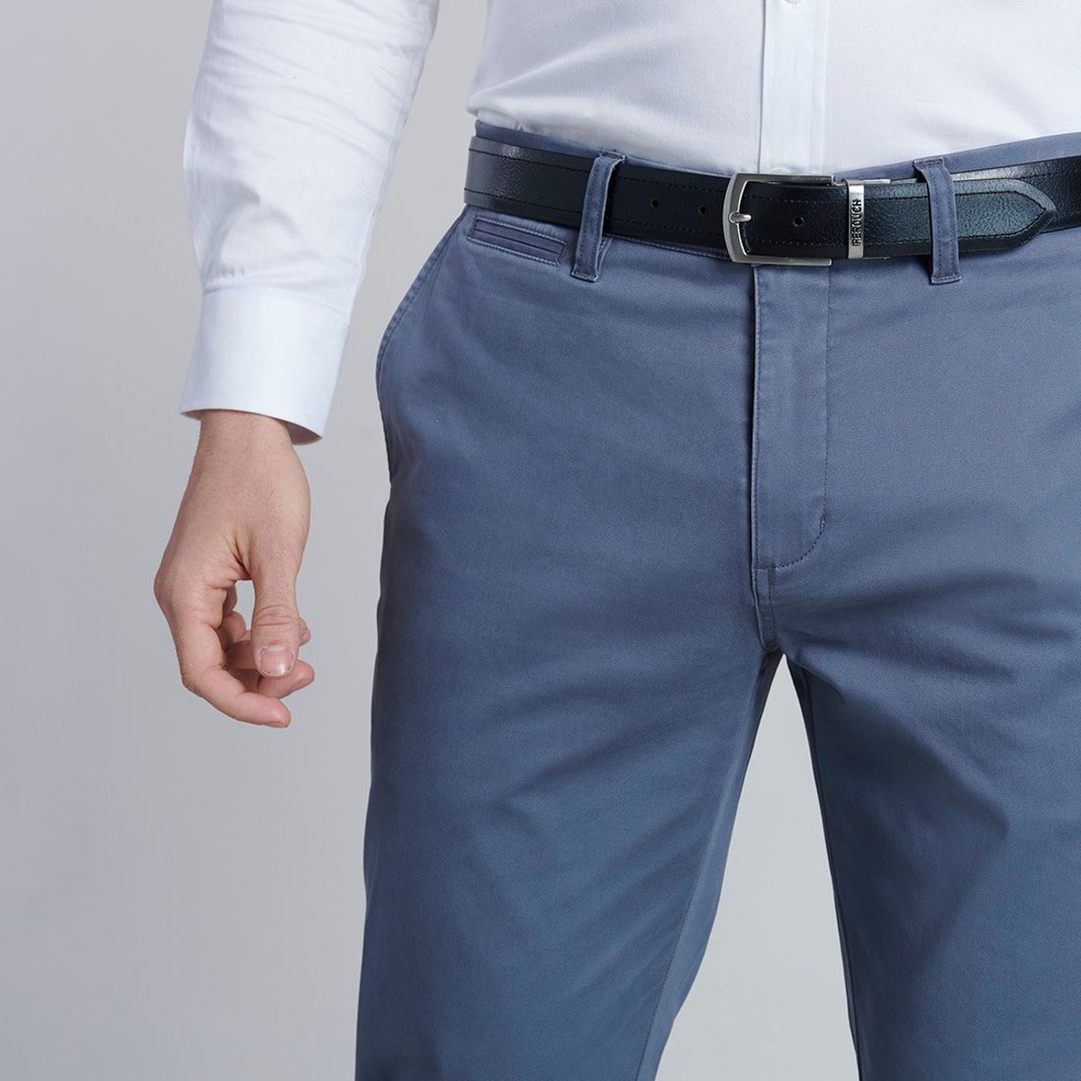 FEROUCH - Pantalon Twill Regular L/31 Gris Ferouch