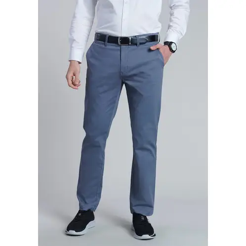 FEROUCH - Pantalon Twill Regular L/31 Gris