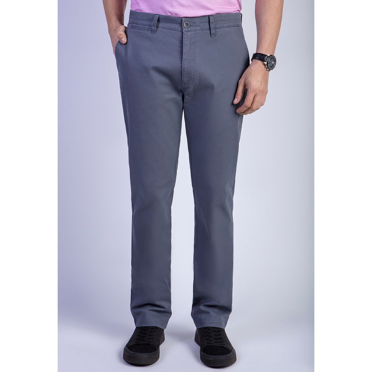 FEROUCH - Pantalon Twill Regular L/33 Gris Ferouch